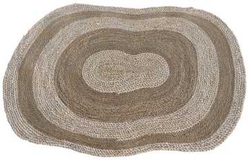 Covor din fibră de porumb împletit manual, natur, cu model abstract, 160 x 230 cm, „Raucourt”