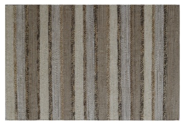 Covor din iută, lână și bumbac țesut manual, antiderapant, multicolor natural, 75 x 175 cm, 2200 GSM, „Jute Wool Carpet"
