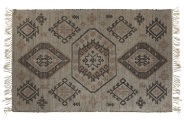 Covor kilim decorativ natural din iută și bumbac , "Kilim" - Img 2