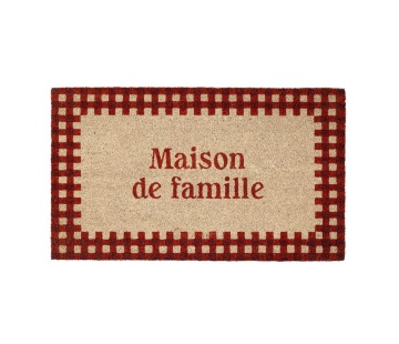 Covoraș de intrare din fibre de cocos „Maison de famille”, 73x43 cm