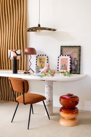 Cutie decorativa, din ceramica, roz, in forma de papagal, Parrot - Img 8