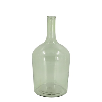 Damigeana decorativa, verde, din sticla, D24cm