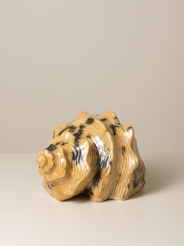 Decoratiune bej din ceramică in forma de scoica, "Ocean Whisper" - Img 4