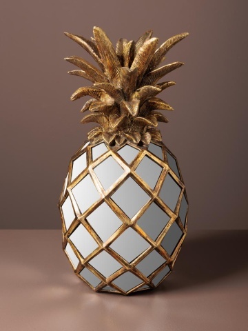 Decoratiune de masa, din oglinzi si polirasina, H34.5 cm, Pineapple - Img 2