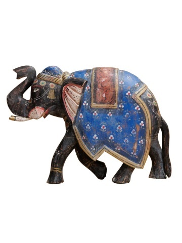 Decorațiune elefant din lemn de mango, H45 cm, "Célèbes"