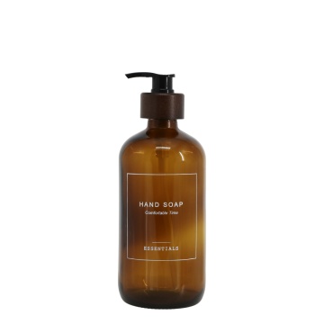 Dozator pentru sapun lichid, din sticla, 500 ml, Essentials