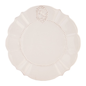 Farfurie alba, din ceramica, Ø27 cm, Crown