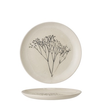 Farfurie din ceramică cu flori de câmp aplicate manual, D21×H2 cm, „Bea" - Img 3