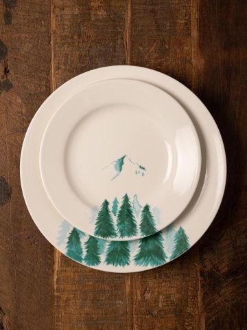 Farfurie din portelan, D23.5 cm, Green Mountains - Img 3