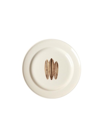 Farfurie vintage, din ceramica, D21cm, Surf - Img 1