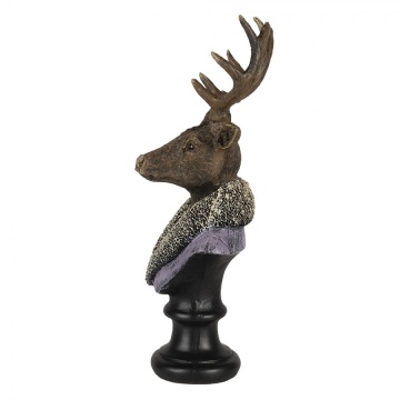 Figurină decorativă vintage cerb din polirasină, 10x9xH23 cm - Img 3