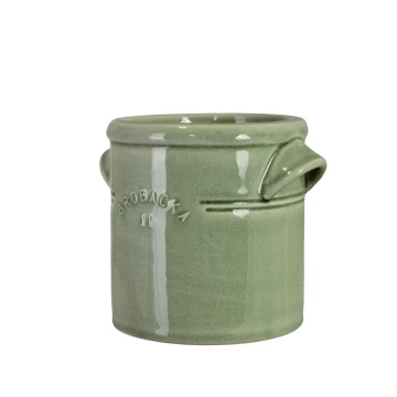 Ghiveci din ceramică glazurată manual 1L verde deschis, „Brobacka" - Img 3