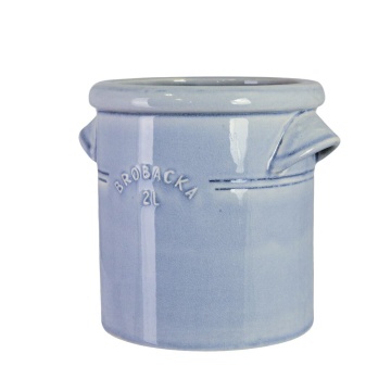 Ghiveci din ceramică glazurată manual 2L bleu deschis, „Brobacka" - Img 4