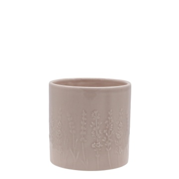 Ghiveci din portelan, cu model, H10.5/D10.5 cm, Fayence - Img 1