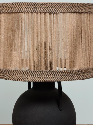 Lampa de masa, cu abajur din iuta natuala, Luanda - Img 4