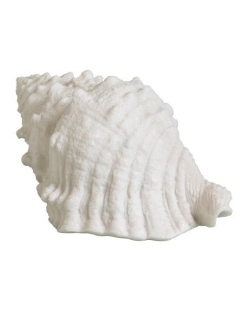 Lampa de masa in forma de scoica , din rășină si pulbere de piatra , "Shell"