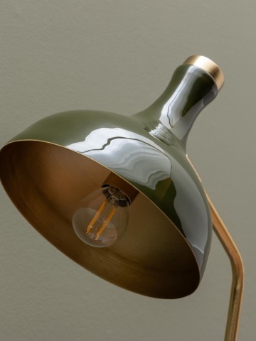 Lampa de masa, verde, din metal, Olive - Img 5