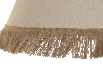 Lustră suspendată din fibre naturale împletite, natur, cu franjuri, finisaj natural, 125 x 50 cm, „Beynac” - Img 3