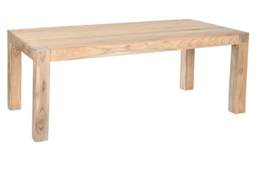 Masă de exterior din lemn de tec, finisaj natural, cu design durabil și rezistent la intemperii, „Elara” - Img 2