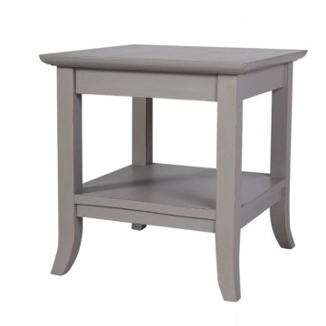 Noptiera gri, din lemn de pin, aspect rustic - Img 1