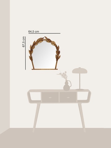 Oglinda de perete, cu frunze decorative, Cesar - Img 5