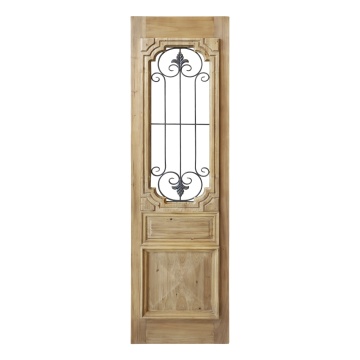 Panou decorativ din lemn sculptat , cu insertii metalice, H165/L56,5/W5,5 cm
