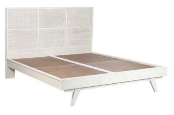 Pat din lemn de mango și rattan, 160x200 cm, „Seraya” - Img 4