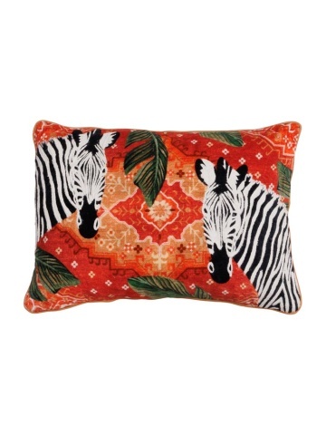 Perna decorativa, din bumbac, cu imprimeu, Zebra 30x50cm