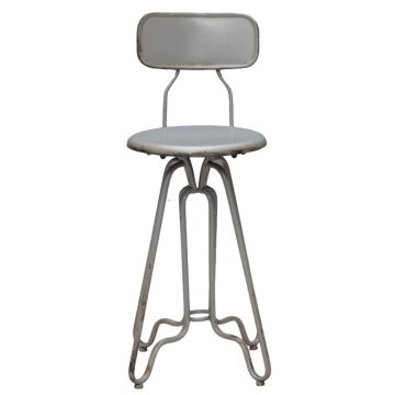 Scaun de bar, din metal, cu aspect vintage Valery