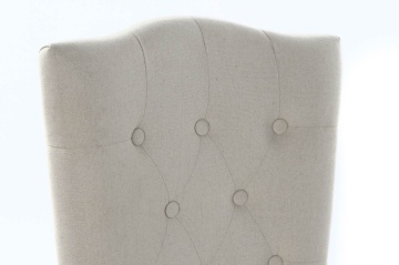Scaun de dining bej din in și lemn de cauciuc, 51×47,5×101 cm, „Shooter Beige" - Img 3