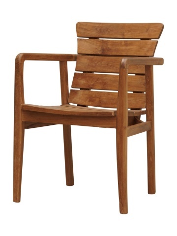 Scaun de exterior din lemn de tec „Lisbonne”, H 87 cm