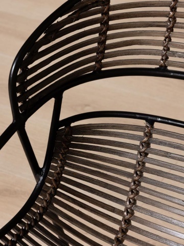 Scaun maro din metal si rattan, "Zeyra" - Img 7