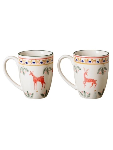 Set 2 cani din ceramica, "Frimas"