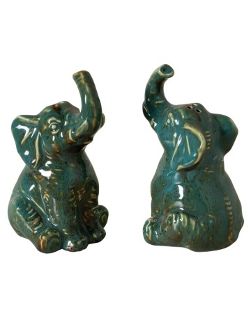 Set 2 piese sare si piper din ceramica , "Elephant"