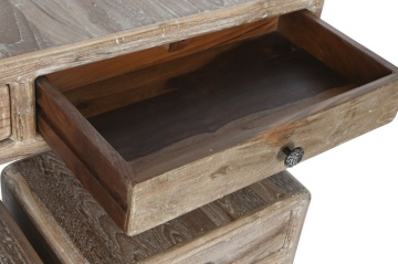 Set 3 console din lemn de tec reciclat, finisaj natural, „Origin” - Img 4