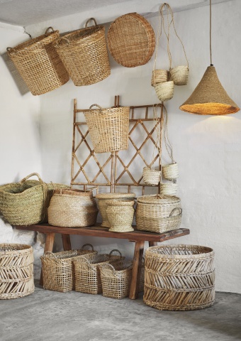 Set 3 tăvi rotunde din rattan împletit manual, D31–40 cm, „Raya" - Img 3