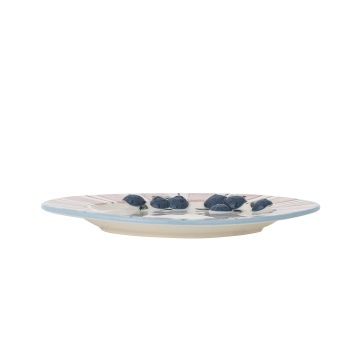 Set 4 farfurii din ceramică pictate manual, roz, D20,5×H2 cm, „Carry Plate" - Img 3