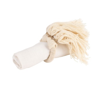 Set 4 inele decorative pentru servetele, din bumbac si lemn de mango, D3.5 cm, Fil de Coton - Img 1