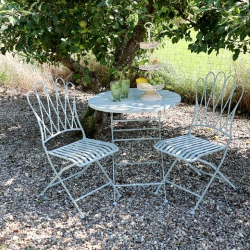 Set bistro din metal cu masa si 2 scaune, "Sky Blue" - Img 2