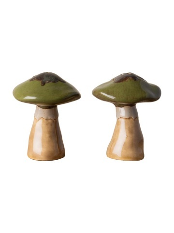 Set sare si piper, din ceramica, Mushrooms