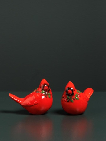 Set solnita si pipernita, forma de turturele, Grosbeak - Img 2