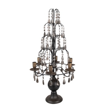 Sfesnic 6 lumanari, din metal, aspect vintage, 36x70 cm - Img 2