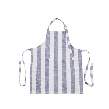 Șorț de copii din bumbac organic albastru, „Ida Stripe”