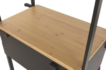 Stand decorativ din metal si lemn cu copertina, „Market Style” - Img 4