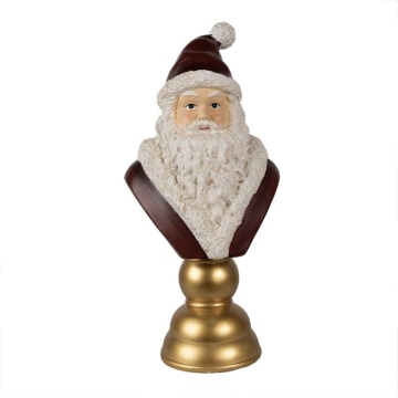 Statuetă decorativă Moș Crăciun din polirășină, 19x15x40 cm, „Noël Classique”