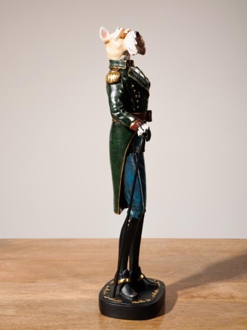 Statuie decorativă câine din rășină, H47 cm, "Dogmodore" - Img 4