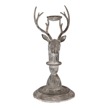 Suport de lumanare, in forma de cerb, aspect antichizat,17x14x30 cm - Img 2