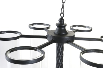 Suport de lumânări suspendat din metal și sticlă, 53×53×52 cm, „Ceiling" - Img 2