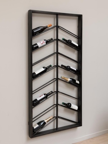 Suport de perete, pentru sticle de vin, din metal, Stim - Img 4