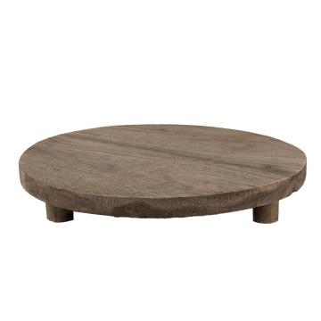 Suport din lemn, pentru plante si decoratiuni Ø33x6 cm